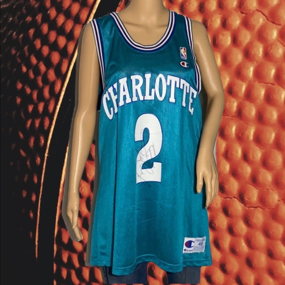 Rare 90s NBA Larry Johnson Autographed Jersey NWT - Picture 13 of 16